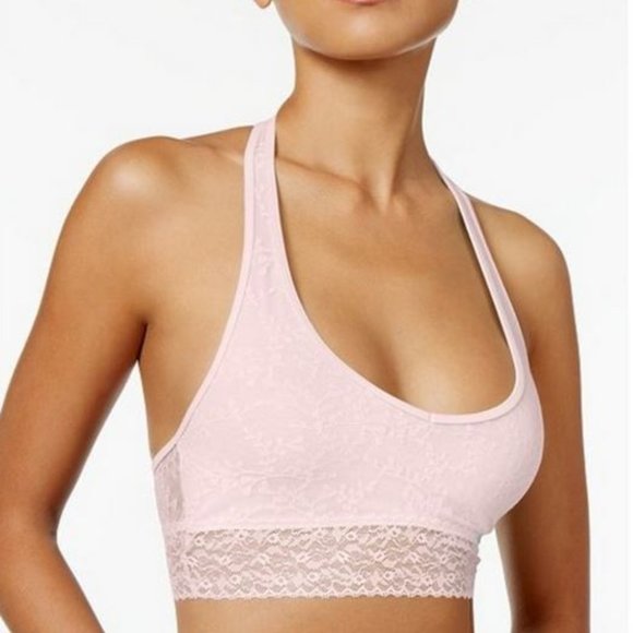 Calvin Klein Pink Lace Halter Neck Bralette - Picture 1 of 7